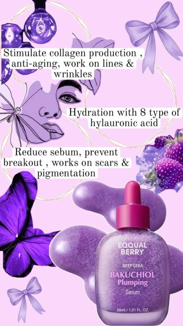 Eqqual Berry Deep Cera Bakuchiol Plumping Serum 30ml