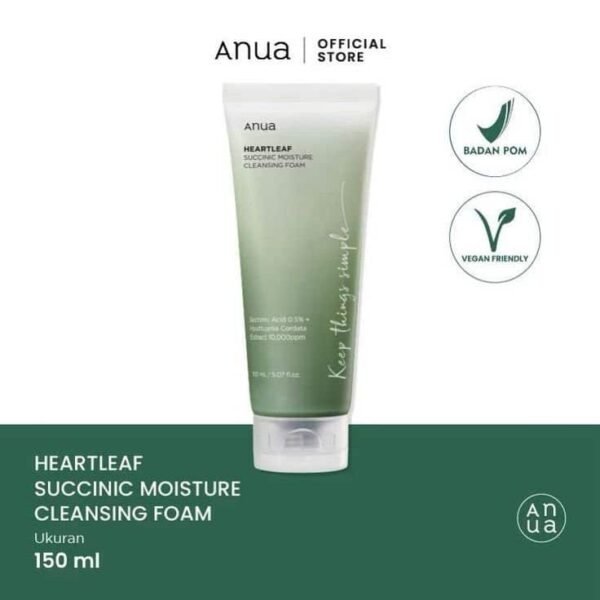 Anua Heartleaf Succinic Moisture Cleansing Foam 150ml