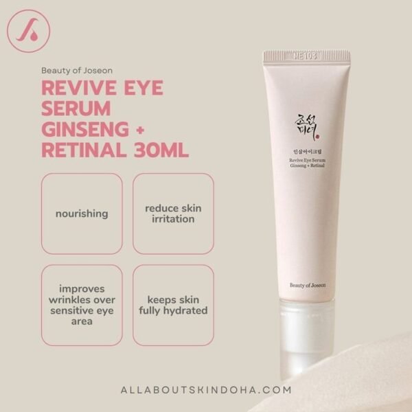 Beauty of Joseon Revive Eye Serum with Ginseng and Retinal - Anti-Aging and Brightening Eye Treatment - 30ml