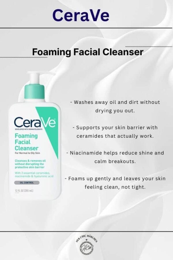 CeraVe Foaming Cleanser For Normal To Oily Skin With Hyaluronic Acid 236ml | 473ml