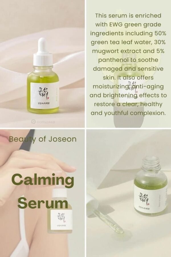 Beauty of Joseon Calming Serum with Green Tea and Panthenol - Soothing and Hydrating Formula for Sensitive Skin - 30ml