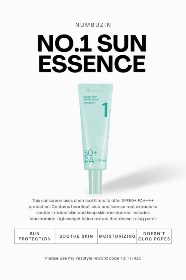 Numbuzin No.1 Clear Filter Sun Essence 50Ml
