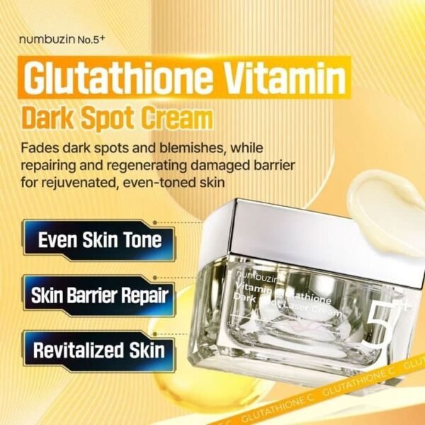 Numbuzin No.5+ Vitamin Glutathione Dark Spot laser Cream 50ml