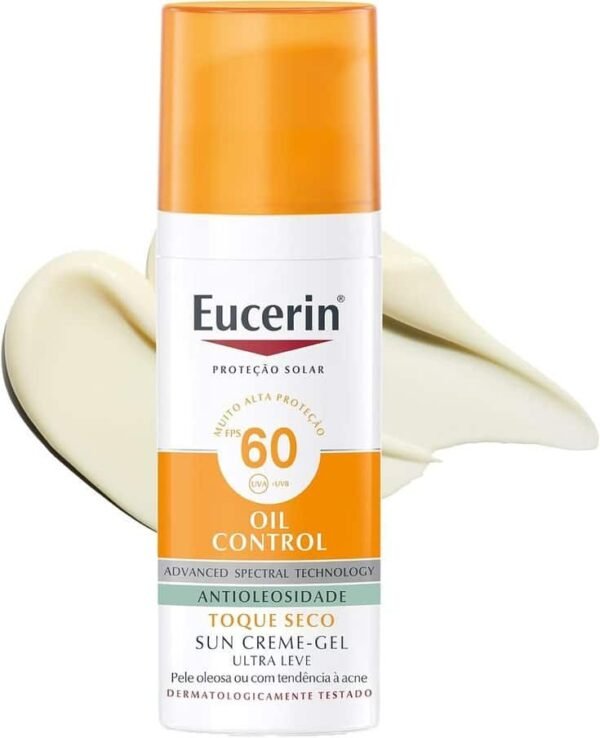 Eucerin Oil Control Sun Gel-Cream Dry Touch SPF50+,Fast-Absorbing Sunscreen with UV Filter 50ml