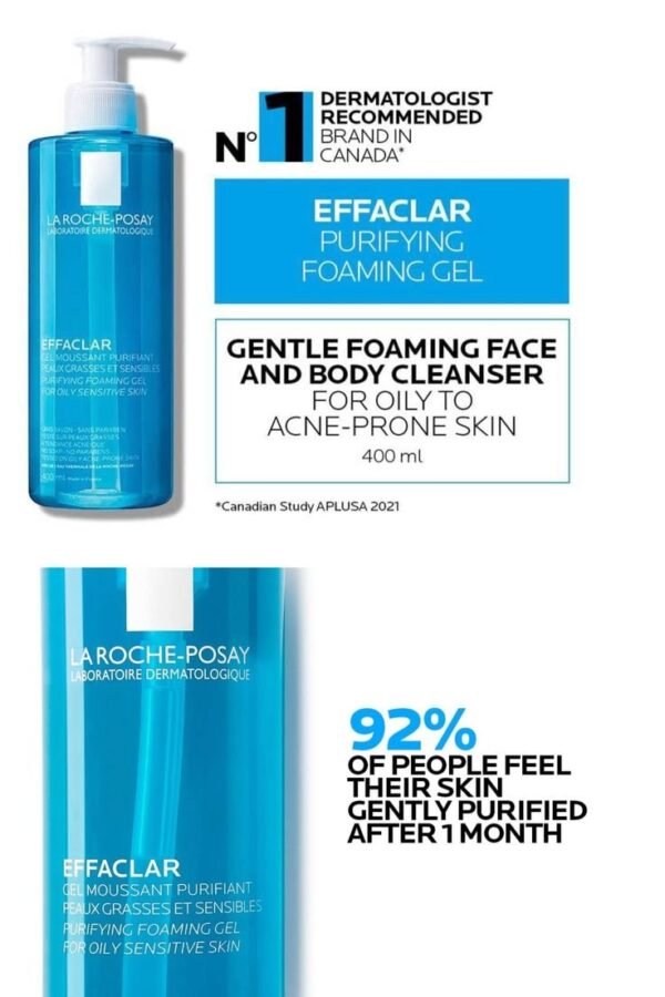LA ROCHE-POSAY Effaclar Foaming Cleansing Gel For Oily And Acne Prone Skin 200ml || 400ml