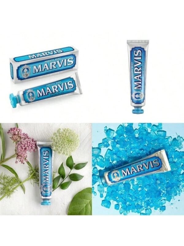 MARVIS Aquatic Mint Toothpaste Intense Freshness, Plaque Removal, Sparkling White Smile 85ml