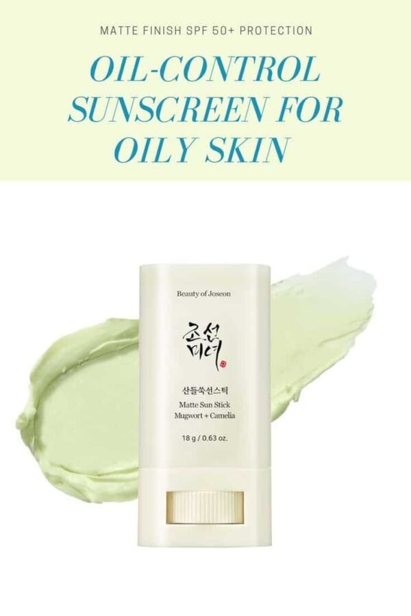 Beauty of Joseon Matte Sun Stick with Mugwort and Camellia (SPF 50+ PA+++) - Lightweight, Oil-Control Sunscreen 18g